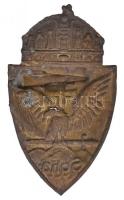 ~1930. "Soha" festett fém irredenta jelvény (53x31mm) T:2-,3