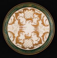 Rosenthal mokkás csésze és alj, jelzett (P&S), kézzel festett aranyozás, hibátlan