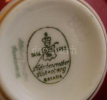 C.M. Hutschenreuther mokkás csésze és alj, kézzel festett, jelzett, hibátlan