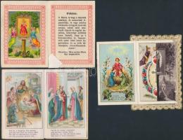 cca 1900 3 db kinyitható litho búcsújáró szentkép, közte egy sérülttel