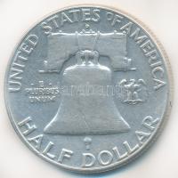 Amerikai Egyesült Államok 1962D 1/2$ Ag "Franklin" T:2,2- 
USA 1962D Half Dollar Ag "...