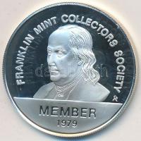 Amerikai Egyesült Államok 1979. Franklin Verde Éremgyűjtő Egyesület Ag emlékérem (6.84g/0.925/25,5mm) T:PP USA 1979. Franklin Mint Collectors Society Ag medallion (6.84g/0.925/25,5mm) C:PP