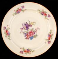 Royal Ivory süteményes tányérok (10 db), kézzel festett, jelzett, kopott,  d: 16 cm