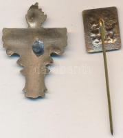 ~1930. "Trianon" festett Br kitűző, tű letört (31x21mm) + "Erdély címere" zománc...