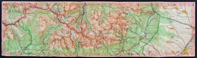 cca 1960 A Magas-Tátra és a Balaton turista térképe az 1960-as évekből