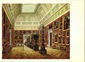 15 db megíratlan MODERN képeslap, a szentpétervári Ermitázs belső terei, összehajtható tokban, kitűn...