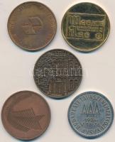 5db-os vegyes magyar emlékérem tétel, közte 1974. "Hungexpo Budapest / Budapesti Tavaszi Nemzet...