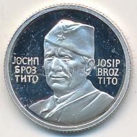 Jugoszlávia 1973. Tito Ag emlékérem eredeti tokban (2.04g/0.925/20mm) T:2 (PP) Yugoslavia 1973. Tito Ag medallion in original case (2.04g/0.925/20mm) C:XF (PP)