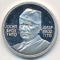 Jugoszlávia 1973. &quot;Tito&quot; Ag emlékérem eredeti tokban (2.04g/0.925/20mm) T:2 (PP) Yugoslavia 1973. &quot;Tito&quot; Ag medallion in original case (2.04g/0.925/20mm) C:XF (PP)