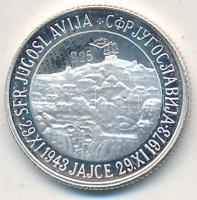 Jugoszlávia 1973. "Tito" Ag emlékérem eredeti tokban (2.04g/0.925/20mm) T:2 (PP)
Yugoslav...