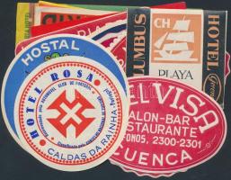 20 db spanyol bőröndcímke(Hotel Continental, Hotel Suizo, Hotel Visa, Hotel Ingles, stb.) / luggage labels