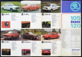 cca 1980 Skoda autók nagyméretű színes reklám poszter