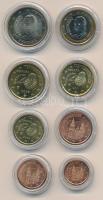 Spanyolország 2001-2003. 1c-2EUR (8xklf) T:1-,2 Spain 2001-2003. 1 Cent - 2 Euro (8xdiff) C:AU,XF