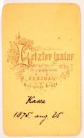 1875 Kassa keményhátú fotó. (Letzter testvérek)  / Kosice vintage photo 7x11 cm