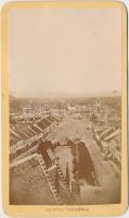 1875 Kassa felvétel a toronyból keményhátú fotó. (Letzter testvérek)  / Kosice vintage photo 7x11 cm