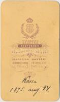 1875 Kassa felvétel a toronyból keményhátú fotó. (Letzter testvérek)  / Kosice vintage photo 7x11 cm