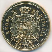 Olaszország 1808M 20L "I. Napóleon" aranyozott fém replika "COPY" jelzéssel T:PP...