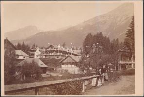 1875 Tátrafüred, Divald Károly keményhátú fotó. / Tatra vintage photos 16x11 cm