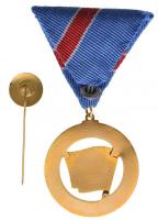 1957. "KISZ Hűség a Néphez Hűség a Párthoz" zománcozott kitüntetés mellszalaggal és miniat...