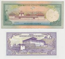 Bhután 2000. 10N + 100N T:III,I-
Bhutan 2000. 10 Ngultrum + 100 Ngultrum C:F,AU