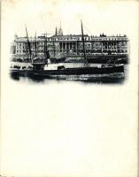 London, Custom House, ships, Court Card, minicard (8,9 cm x 11,5 cm)