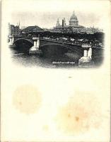 London, Blackfriars bridge, ships, Court Card, minicard (8,9 cm x 11,5 cm)