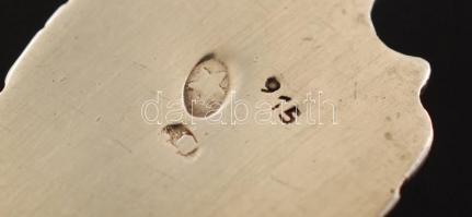 3 db ezüst (Ag.) koktélos kanál zománcozott címeres díszítéssel (Espana, Formentor, Pollença), h: 21...