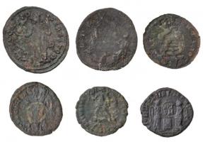 Római Birodalom 6db klf bronzpénz T:vegyes
Roman Empire 6pcs of diff bronze coins C:mixed