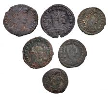 Római Birodalom 6db klf bronzpénz T:vegyes Roman Empire 6pcs of diff bronze coins C:mixed