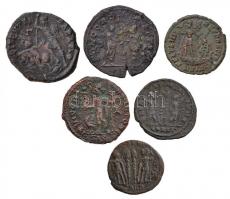 Római Birodalom 6db klf bronzpénz T:vegyes
Roman Empire 6pcs of diff bronze coins C:mixed
