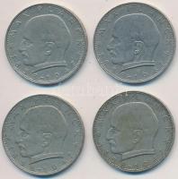 NSZK 1957-1964. 2M "Max Planck" 4xklf dátum T:2
FRG 1957-1964. 2 Mark "Max Planck&qu...