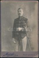 cca 1900 Katona keményhátú fotója / Soldier photo 11x17 cm