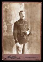 cca 1900 Katona keményhátú fotója / Soldier photo 11x17 cm