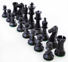 Versenysakk-bábu készlet, hiánytalan, tábla nélkül, a király magassága: 83 mm