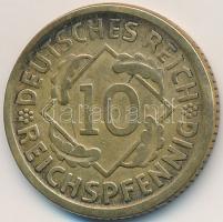 Németország / Weimari Köztársaság 1924D 10pf Al-Br + Románia 1924. 2L Cu-Ni (2xklf)  T:2,2- ph. Germany / Weimar Republic 1924D 10 Pfennig Al-Br + Romania 1924. 2 Lei Cu-Ni (2xdiff) C:XF,VF edge error