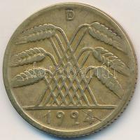 Németország / Weimari Köztársaság 1924D 10pf Al-Br + Románia 1924. 2L Cu-Ni (2xklf)  T:2,2- ph.
Ger...