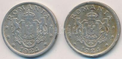 Németország / Weimari Köztársaság 1924D 10pf Al-Br + Románia 1924. 2L Cu-Ni (2xklf)  T:2,2- ph.
Ger...