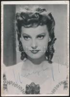 Szeleczky Zita (1915-1999) színésznő aláírása az őt ábrázoló fotón