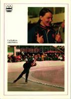 6 db MODERN használatlan szovjet olimpiai sportolókat ábrázoló motívumlap / 6 modern unused motive c...