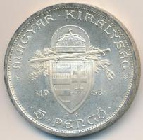 1938. 5P Ag "Szent István" T:1-,2
Adamo P8.1