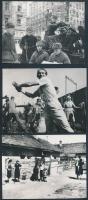 Budapesti életképek 1945-ből, régi fotók modern másolatai, 16 db fotó, 9x12 cm