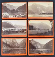 cca 1870-1880 Ausztria 28 db keményhátú fotó különböző városok képeivel Insbrucktól - Halstattig / c...