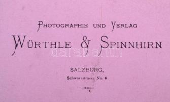 cca 1870-1880 Ausztria 28 db keményhátú fotó különböző városok képeivel Insbrucktól - Halstattig / c...