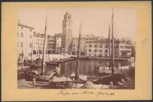 cca 1880 Riva kikötő keményhátú fotó / Riva shipyard photo 16x11 cm