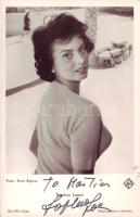 Sophia Loren képeslap eredeti aláírással