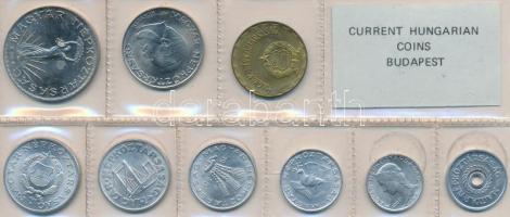 1980. 2f-10Ft 9db klf, érmés forgalmi sor fóliatokban T:1