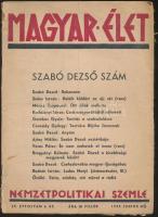 1939 A Magyar Élet(Nemzetpolitikai Szemle) IV. évfolyamának 6. száma, Szabó Dezső íróról szóló szám