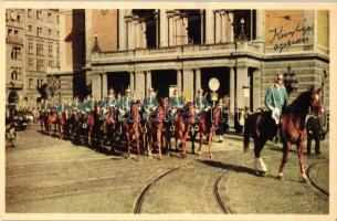 5 db megíratlan, régi katonai témájú motívumlap, díszszemle, katonazenekar / 5 old, unused military ...