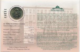 2003. 20Ft "Deák Ferenc" elsőnapi veret számozott emléklapon T:1