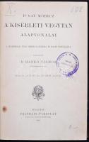 Dr. Say Móricz:A kisérleti vegytan alapvonalai. 5. jav. és bőv. kiadás. A reáliskolák felsőbb osztályai számára és magánhasználatra átdolgozta dr. Hankó Vilmos. Bp., 1886, Franklin. Későbbi, kissé laza félvászonkötésben, érvénytelen könyvtári pecséttel.